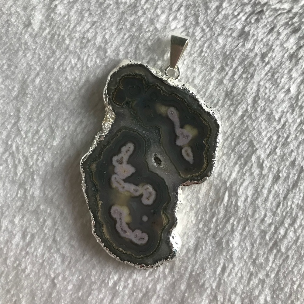 Stalactite slice pendant